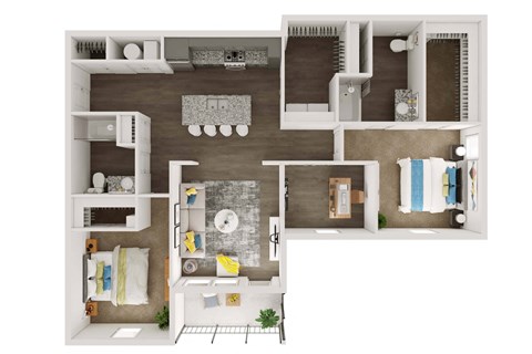 2 bedroom floor plan